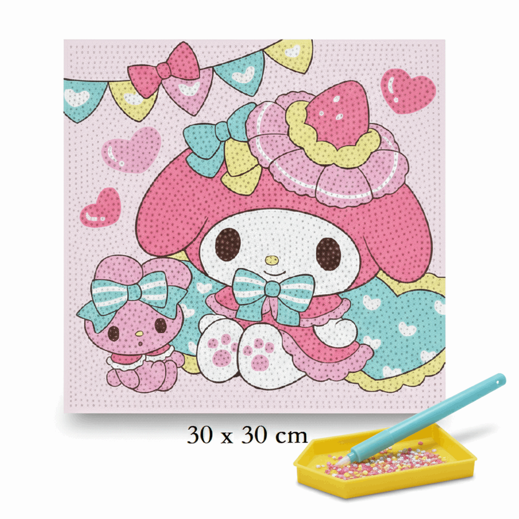 Diamond Painting Canvas Kit – 30×30 cm | Cute - Kinder Kreato