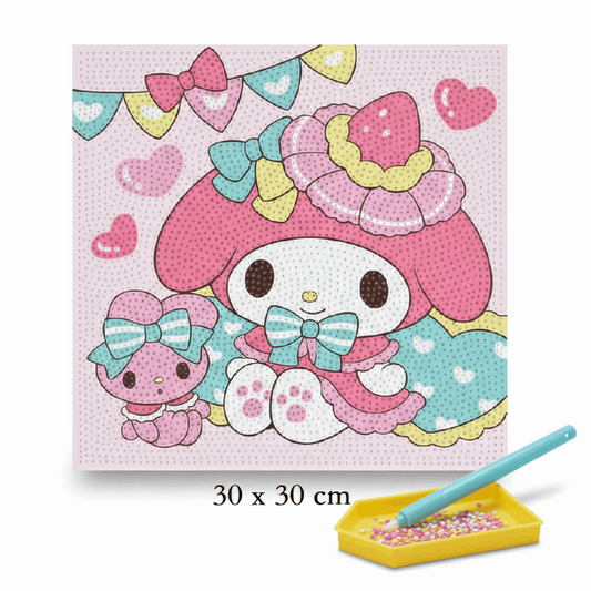 Diamond Painting Canvas Kit – 30×30 cm | Cute - Kinder Kreato