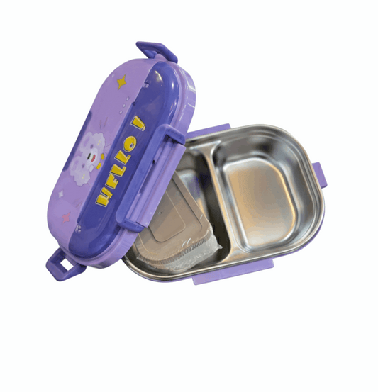 Stainless Steel Interior Plastic Lunch Box - Kinder Kreato