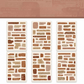 Vintage Style Clear Stamp Stickers Set, 6 Pieces - Kinder Kreato
