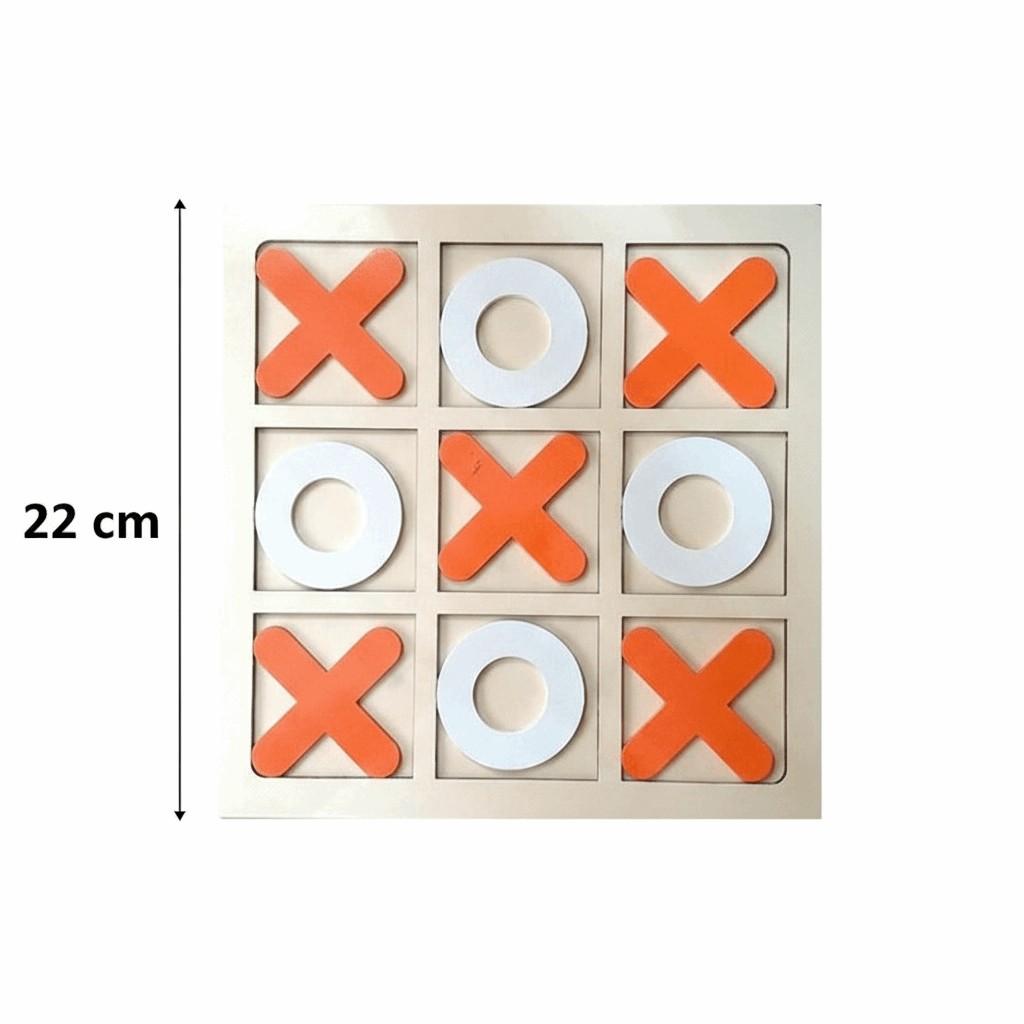 Tik Tak Toe Wooden Puzzle Game - 20x20 cm - Kinder Kreato