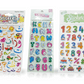 Set of 3 Learning Foaming Stickers (Numbers • Alphabets • Haroof-e-Tahaji) - Kinder Kreato
