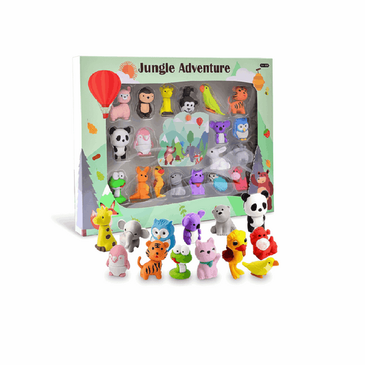 3D Jungle Adventure Eraser Set - Kinder Kreato