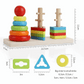 Set of Column - Rainbow Tower - three column - 18 Pcs - Kinder Kreato
