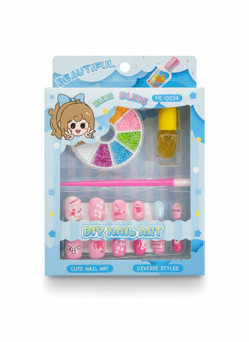 DIY Art Nail Set Kit For Girls - Kinder Kreato