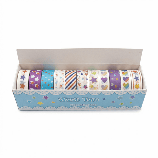 Star Washi Tape - 10 Rolls - Kinder Kreato