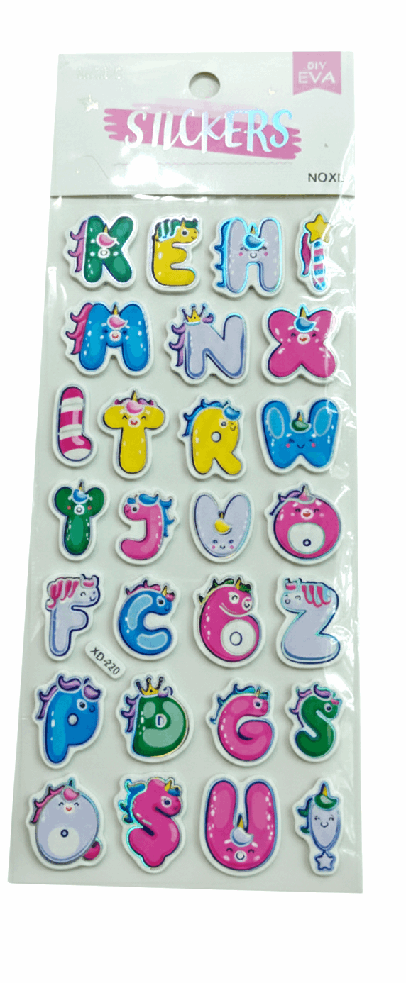 Set of 3 Learning Foaming Stickers (Numbers • Alphabets • Haroof-e-Tahaji) - Kinder Kreato