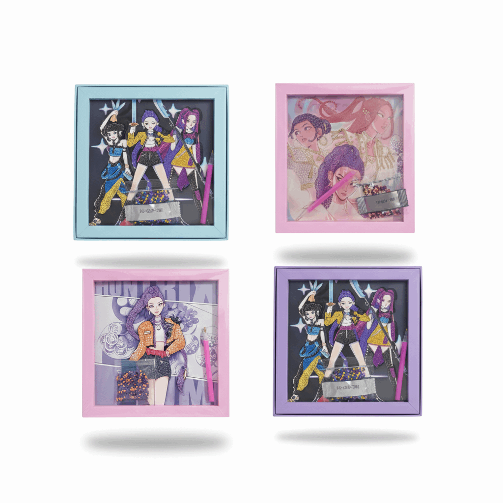 Kpop Demon Hunter Diamond Painting – Set of 4 - Kinder Kreato