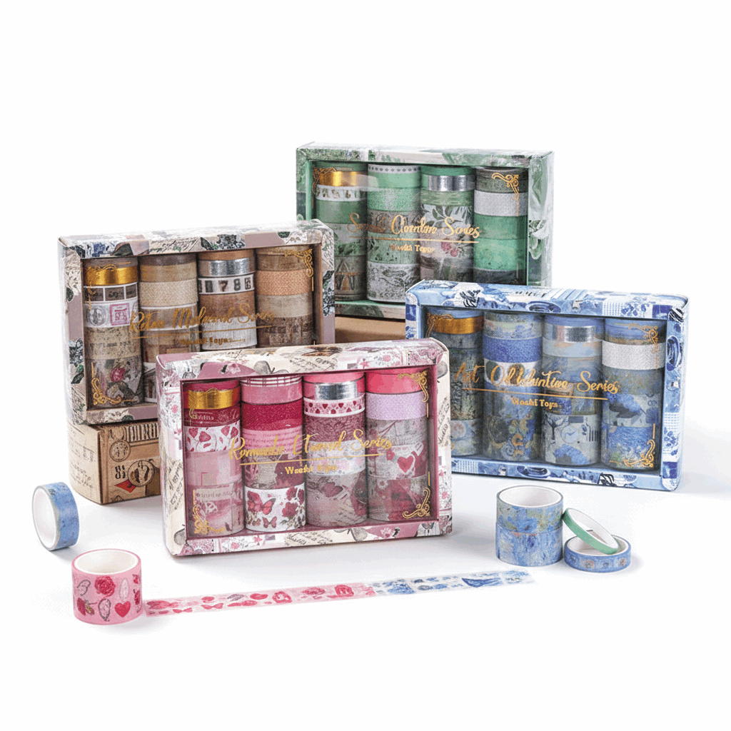 Washi Tape Set – 24 Rolls Decorative Masking Tapes - Kinder Kreato