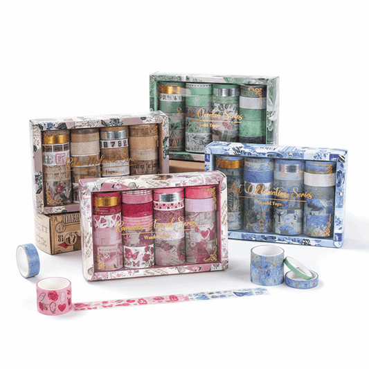 Washi Tape Set – 24 Rolls Decorative Masking Tapes - Kinder Kreato