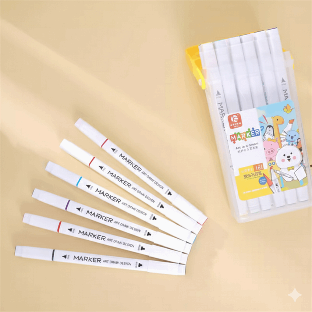 Acrylic Double Side Markers with Color - Kinder Kreato