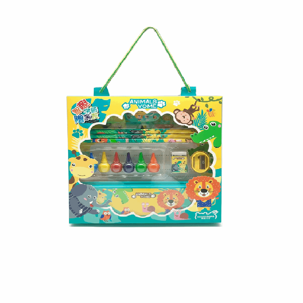 Cartoon Animals Theme Stationary Set - Kinder Kreato