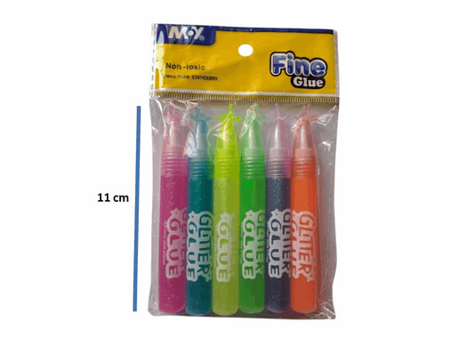 6 Pcs Glitter Glue Pack - Kinder Kreato