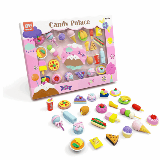 Candy Palace Set of 23 Multicolor Erasers - Kinder Kreato
