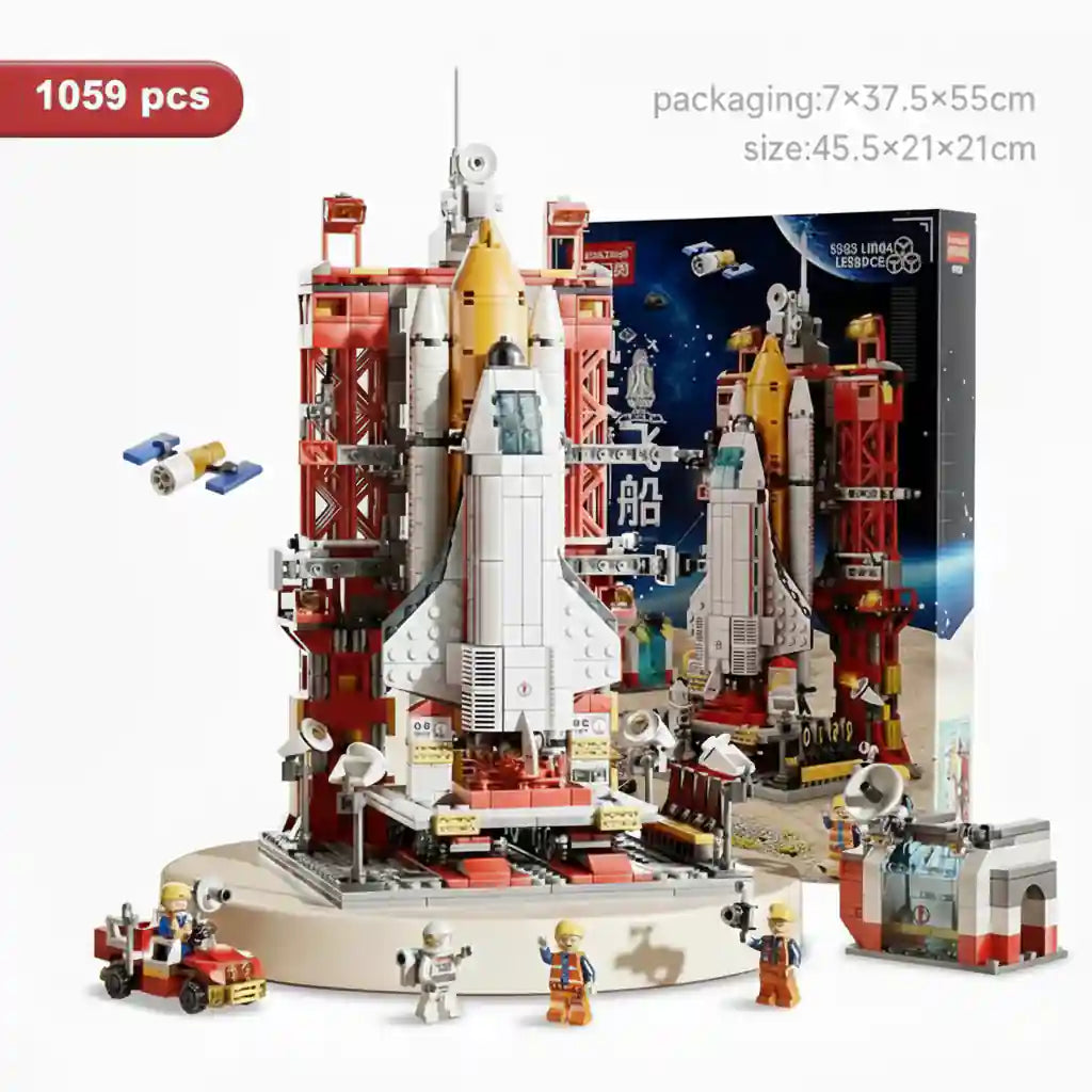 1059 Pcs Space Shuttle Rocket Building Blocks Toy | Large Rocket with Astronaut Minifigures - Kinder Kreato