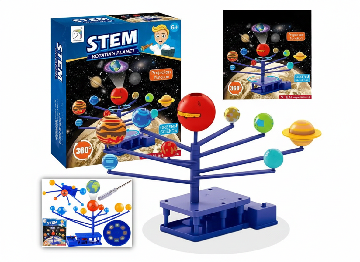 STEM Science Kit – Rotating Planet Model | DIY Solar System Model Kit for Kids