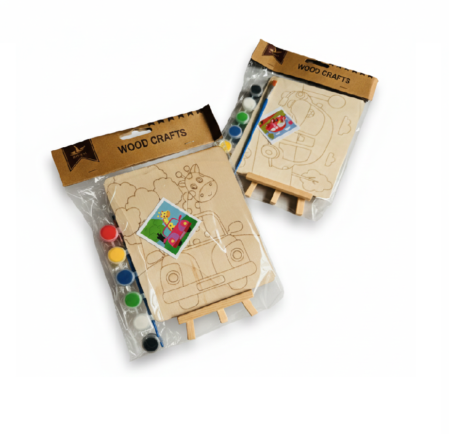 DIY Painting Art Kit | Wooden Canvas With Stand - Kinder Kreato