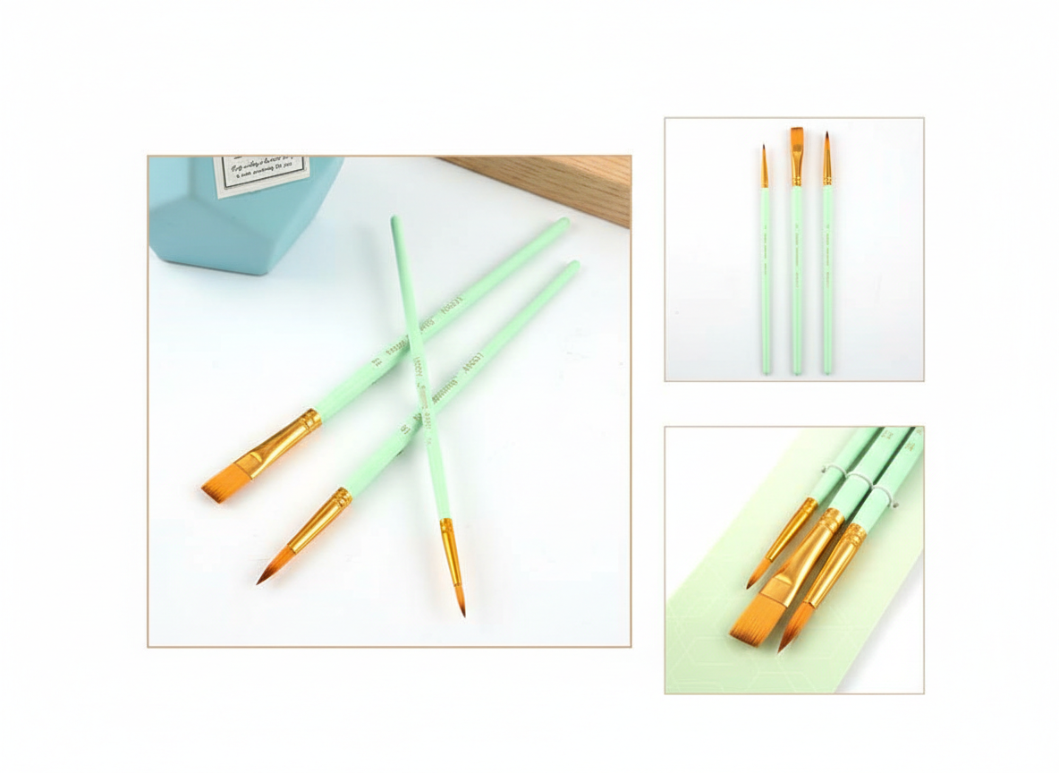 Paint Brush Set – Multi Shape Brushes for Watercolor, Acrylic & Oil Painting