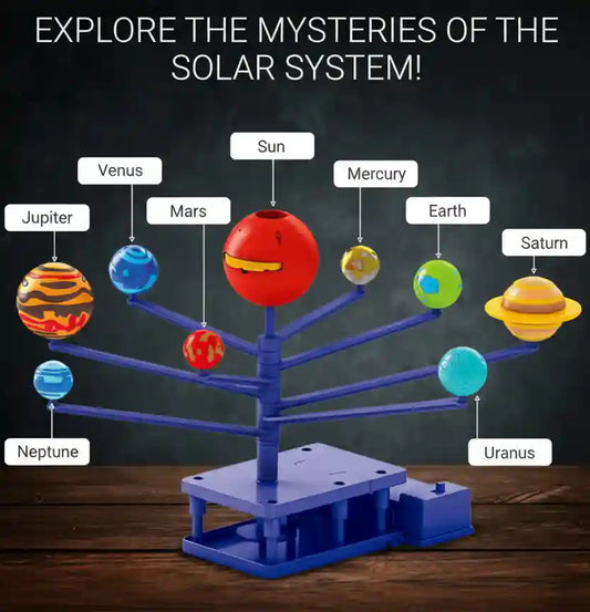 STEM Science Kit – Rotating Planet Model | DIY Solar System Model Kit for Kids - Kinder Kreato