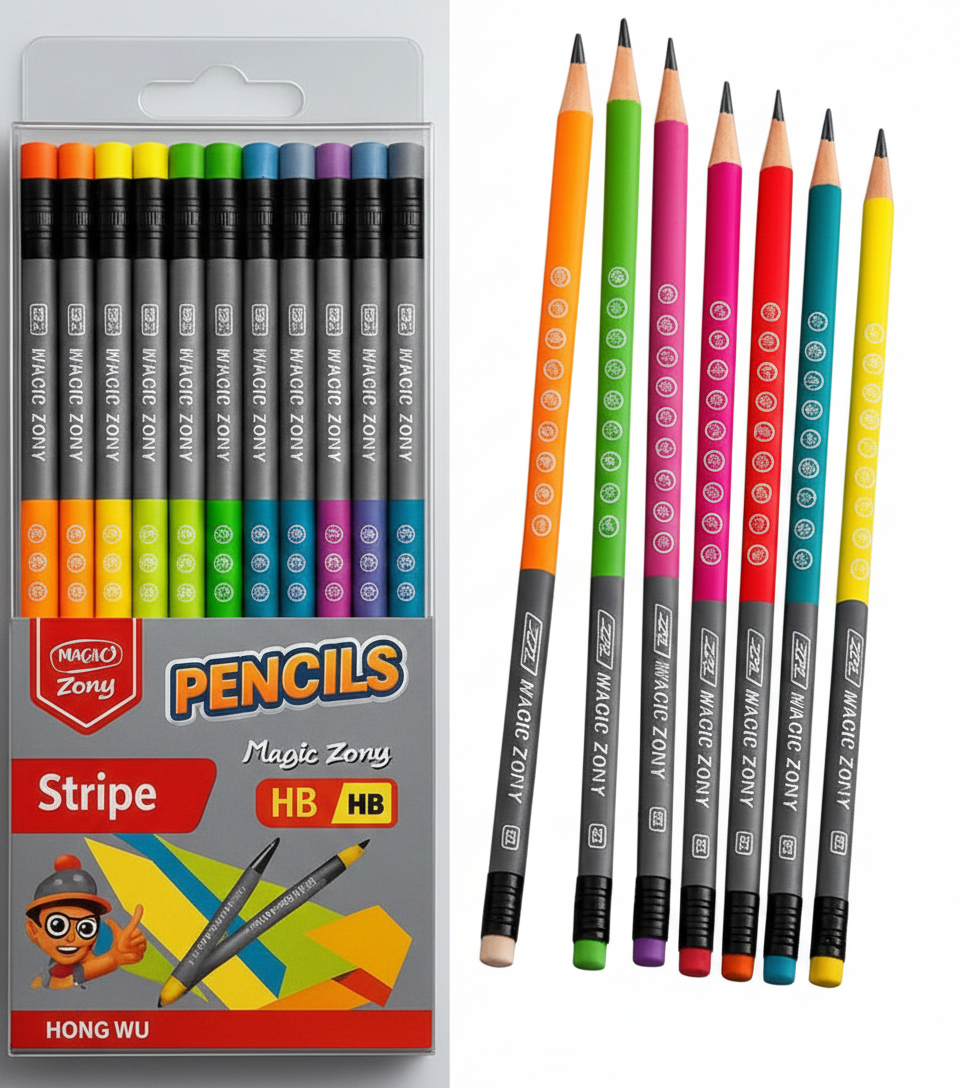 Premium Quality HB Pencils – Pack of 12 | Smiley design