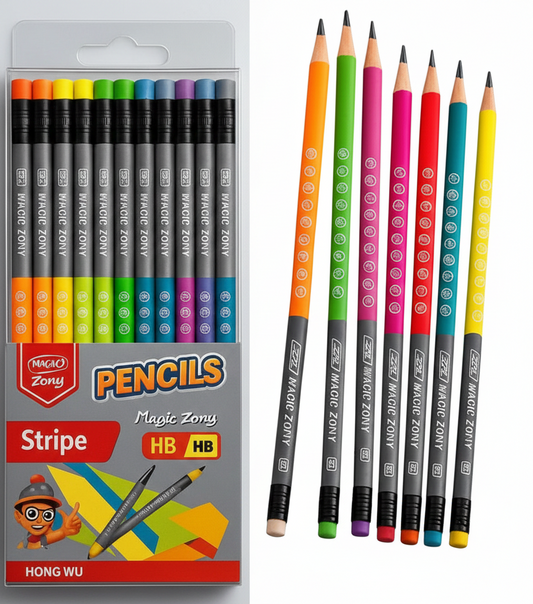 Premium Quality HB Pencils – Pack of 12 | Smiley design