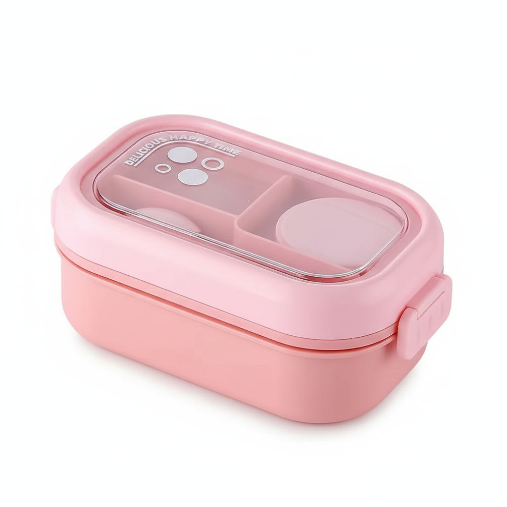 Plastic Lunch Box with Stainless Steel Interior