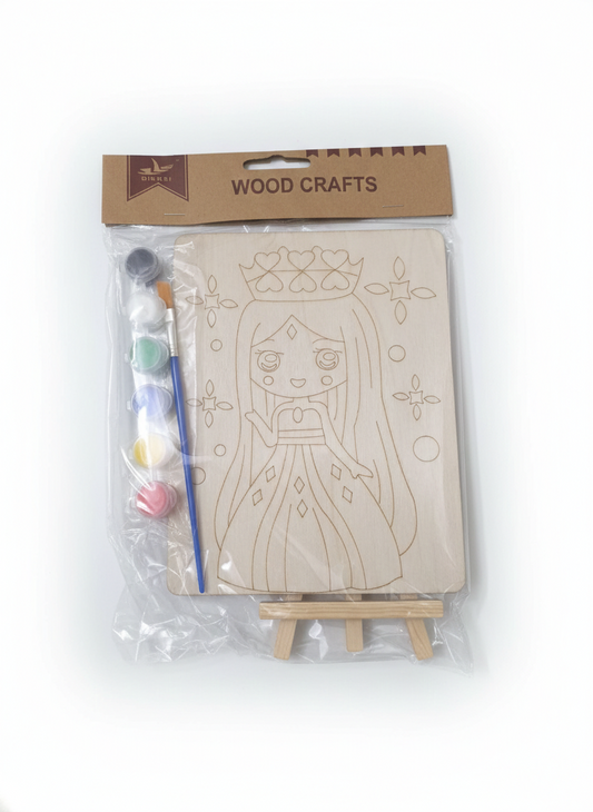 DIY Painting Art Kit | Wooden Canvas With Stand - Kinder Kreato