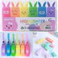 6 Pcs Rabbit Highlighters Set | Fluorescent Pens, Cute Stationery