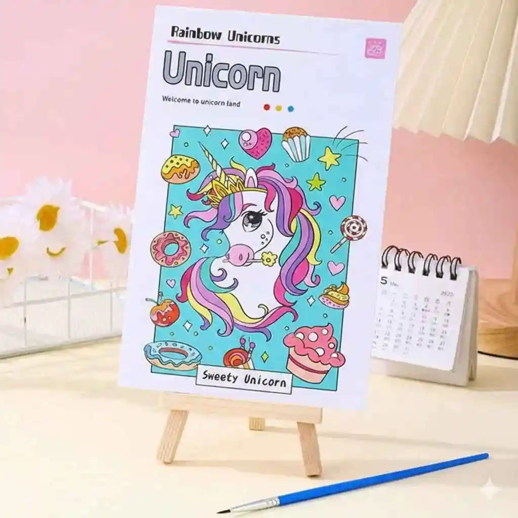 Watercolor Pocket Book with Paint Brush – 12 Sheets - Kinder Kreato