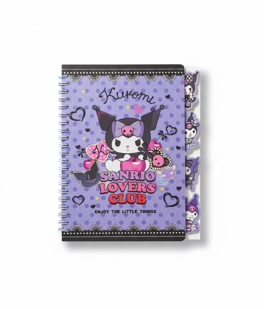 Kuromi Spiral Notebook / Journal - Kinder Kreato
