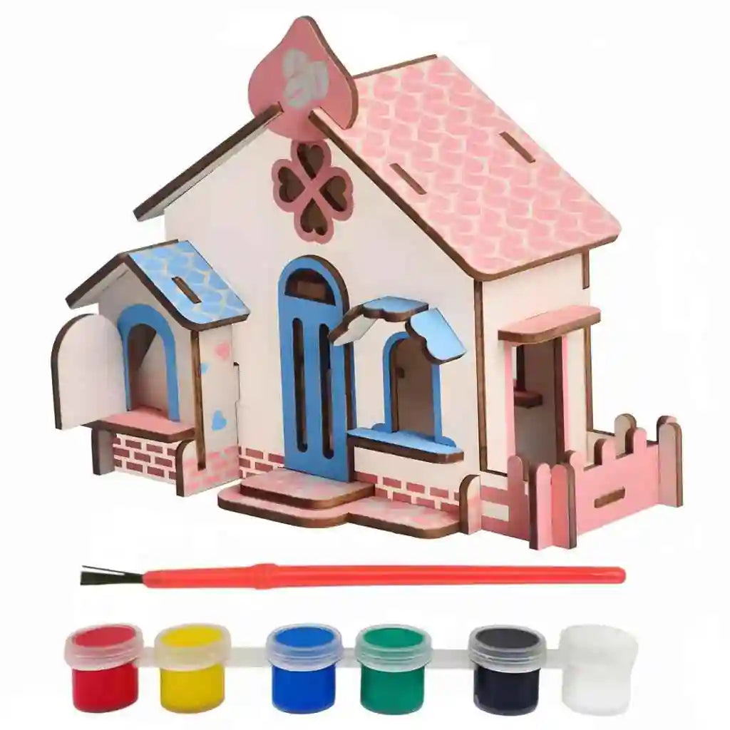 Wooden Puzzle Painting Kit for Kids – DIY Color & Learn Educational Puzzle Toy - Kinder Kreato