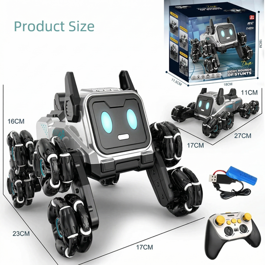 2.4GHz RC 8-Wheels Stunt Robot Dog