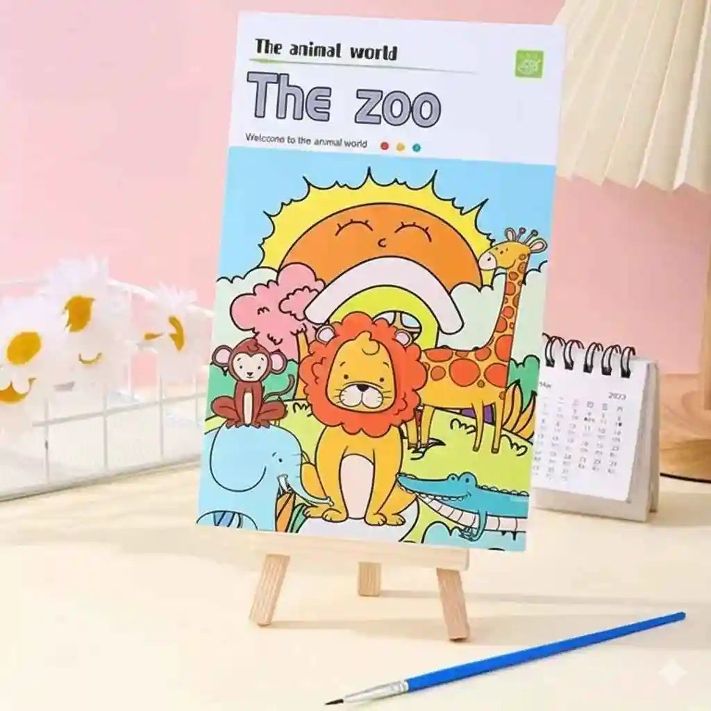 Watercolor Pocket Book with Paint Brush – 12 Sheets - Kinder Kreato