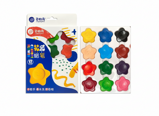 Premium Flower Crayons – 12 Colorful Crayons - Kinder Kreato