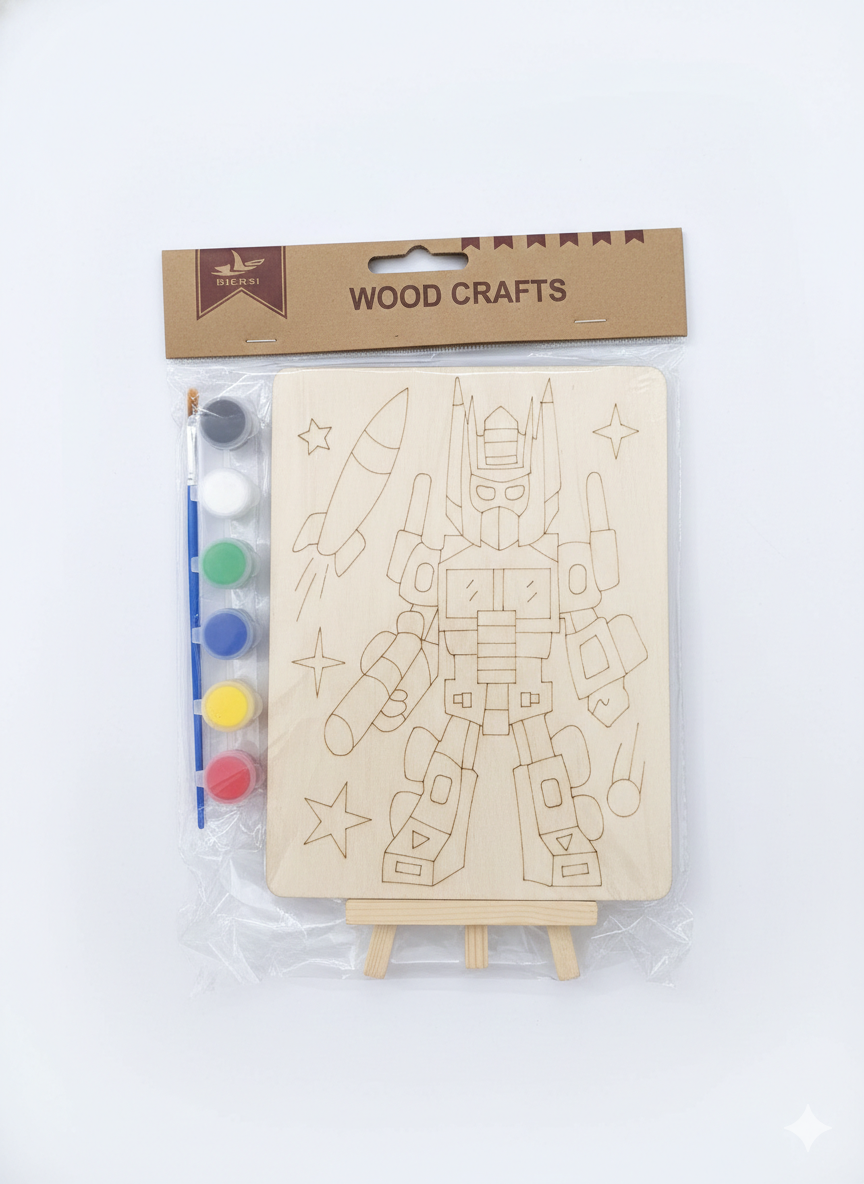 DIY Painting Art Kit | Wooden Canvas With Stand - Kinder Kreato