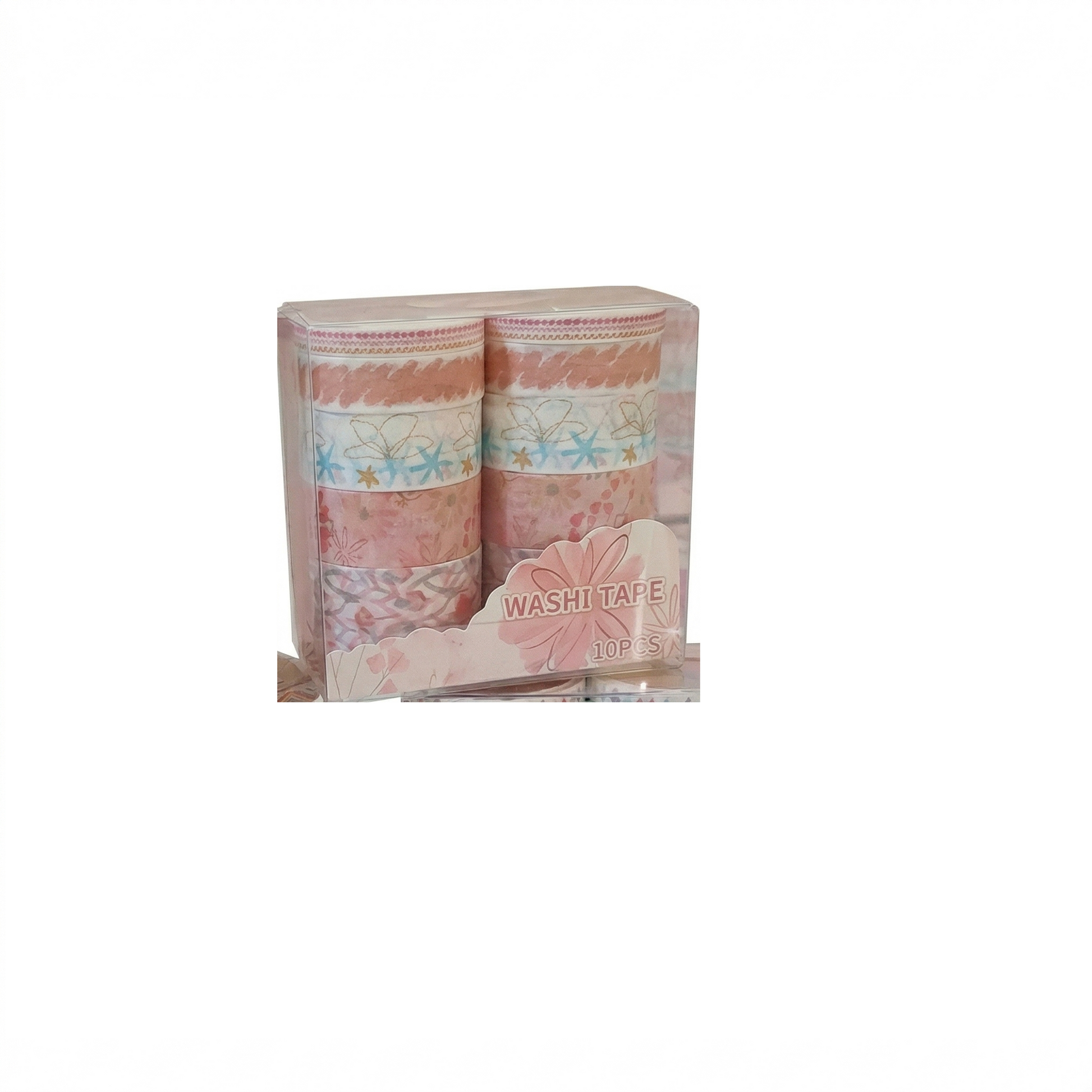 Washi Tape Set – 10 Rolls Pastels (2m Each)