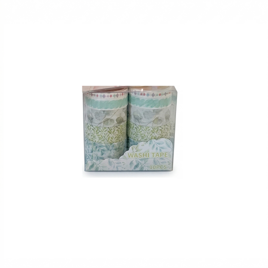 Washi Tape Set – 10 Rolls Pastels (2m Each)