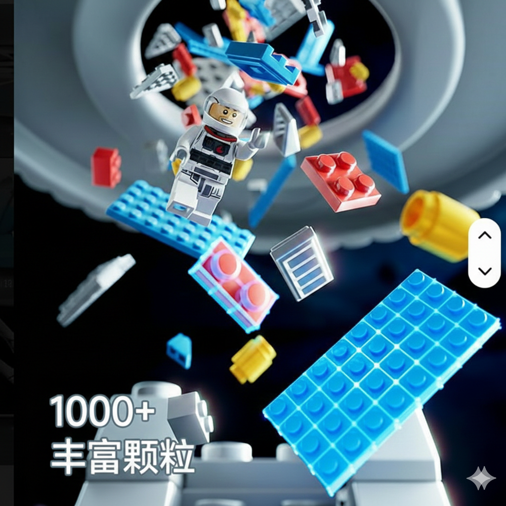 1059 Pcs Space Shuttle Rocket Building Blocks Toy | Large Rocket with Astronaut Minifigures