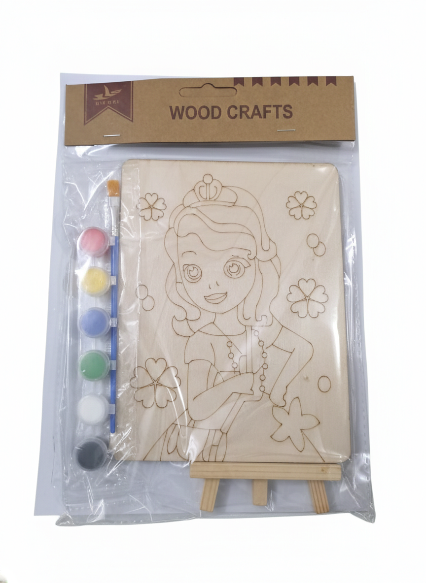 DIY Painting Art Kit | Wooden Canvas With Stand - Kinder Kreato