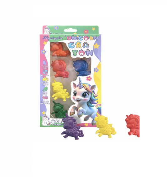 Unicorn Crayons – 8 Smooth, Easy-Grip Colors - Kinder Kreato