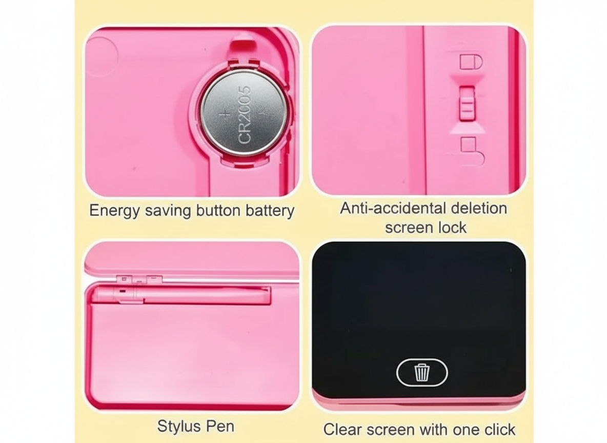 2-in-1 LCD Drawing Pen Case for Kids – Digital Writing pad with Pencil Box