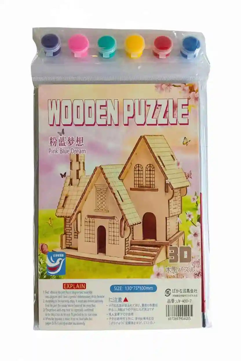 Wooden Puzzle Painting Kit for Kids – DIY Color & Learn Educational Puzzle Toy - Kinder Kreato
