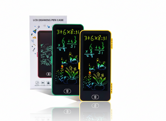 2-in-1 LCD Drawing Pen Case for Kids – Digital Writing pad with Pencil Box