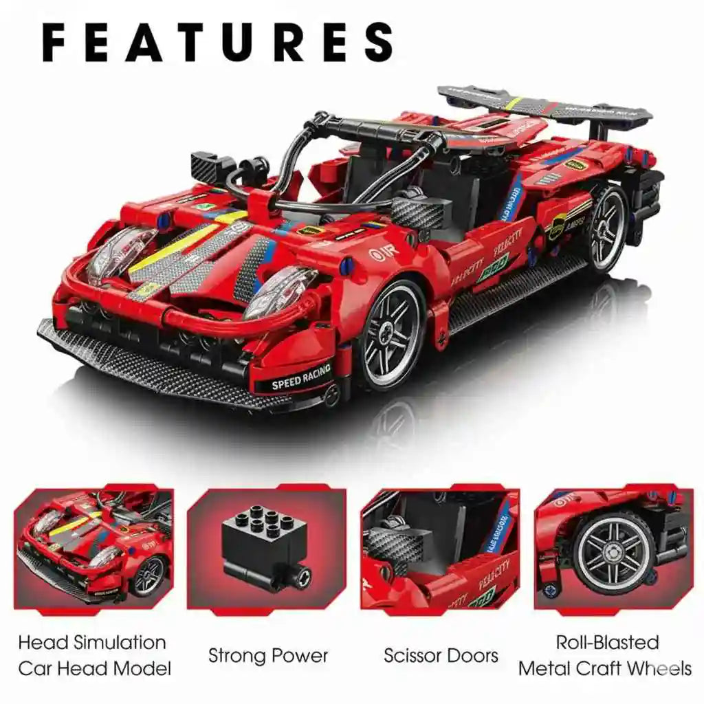426 Pcs Building Blocks Sports Car Toy – 1:18 Scale Construction Blocks Set - Kinder Kreato