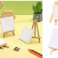 Canvas with Wooden Easel – 4x4 & 6x6 Inches
