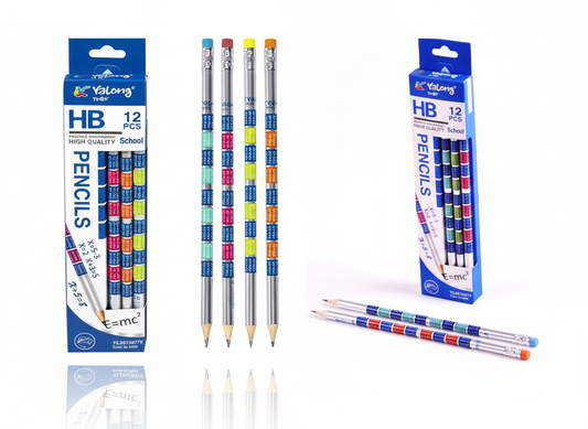 Yolong Premium Quality Maths HB Pencils – Pack of 12