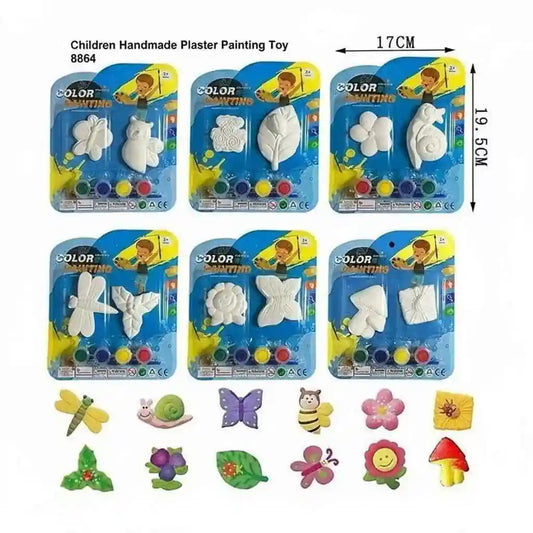 Plaster Mould Painting Kit for Kids – DIY Creative Craft Set | Pack of 2 - Kinder Kreato