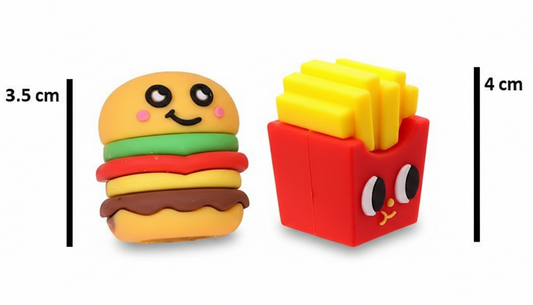 Pair of Burger & Fries Fancy Pencil Sharpeners