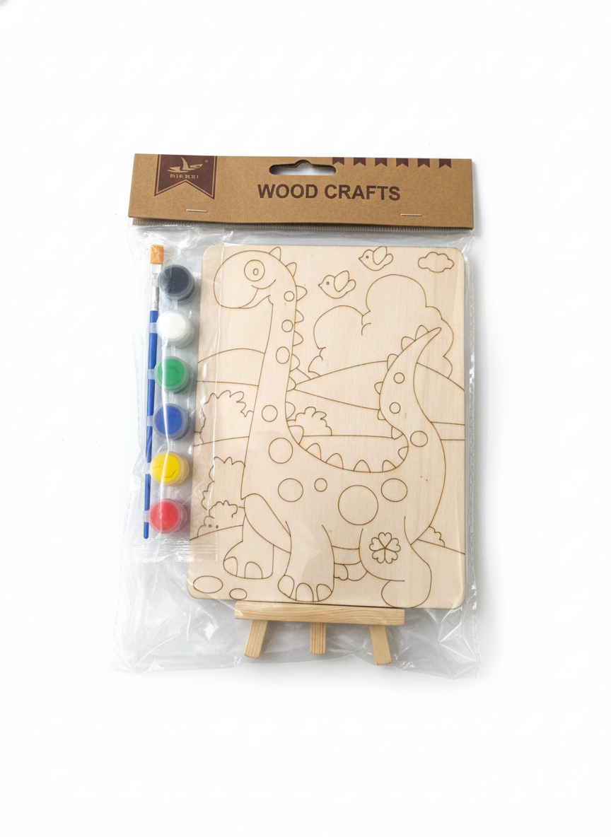 DIY Painting Art Kit | Wooden Canvas With Stand - Kinder Kreato