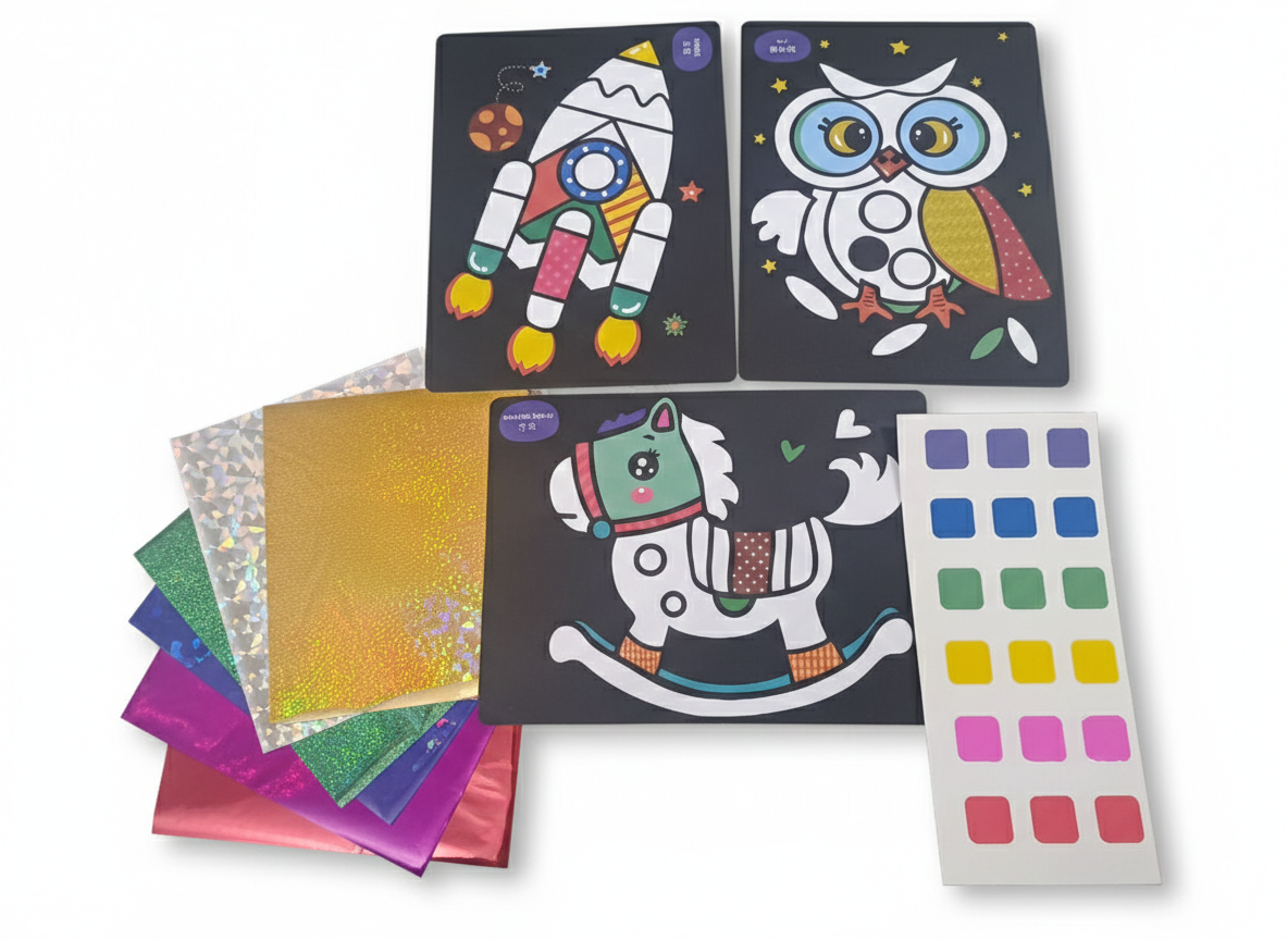 Foil Art For Kids – 2-in-1 Creative Craft Set - Kinder Kreato